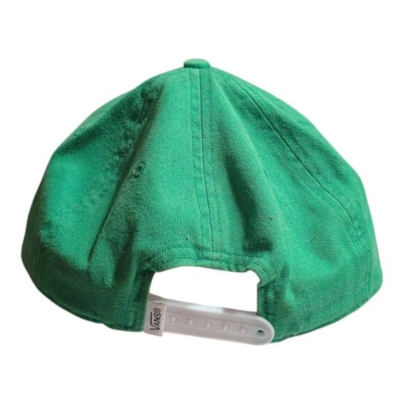 VANS Off The Wall Hat Cap One Size Adjustable SnapBack Green w Rainbow Logo - Picture 3 of 7